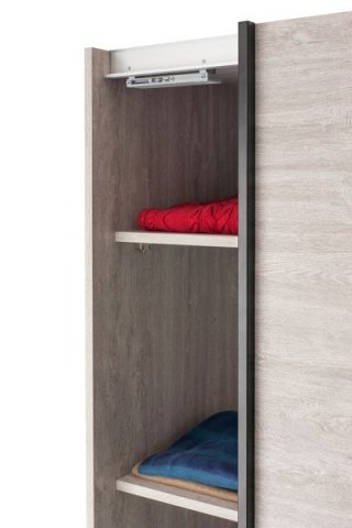 Chambre à coucher chêne gris et anthracite contemporain MELVIN