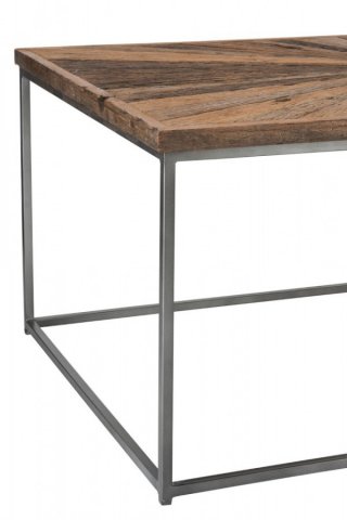 Table basse bois et métal 120cm industriel SHANY