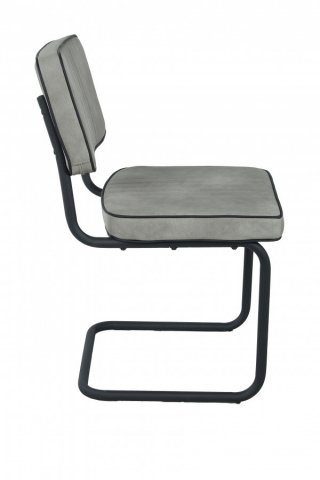 Chaise design vintage gris pied trapèze MARTY