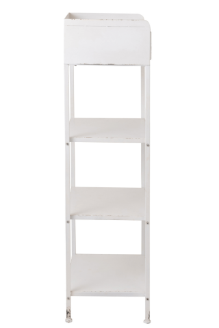 Etagère en métal blanc style scandinave 140cm MONA