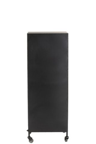 Armoire à roulettes range bouteille avec tiroirs industrielle WINE