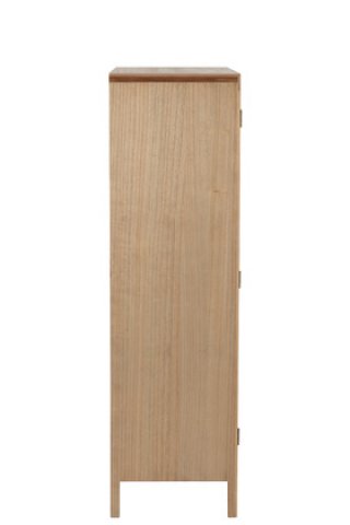 Armoire scandinave en bois naturel et rotin HILDA
