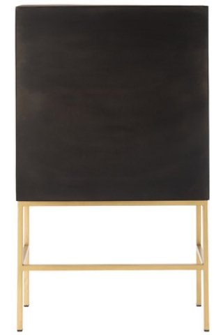 Buffet haut bois manguier moderne piétement métal or JANYS