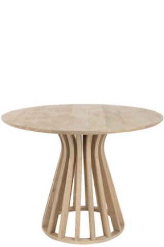 Table à manger ronde scandinave en bois massif CONNY