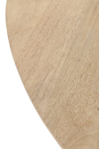 Table à manger ronde scandinave en bois massif CONNY