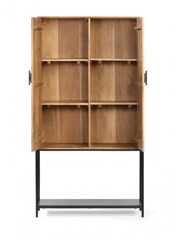 Armoire 2 portes scandinave bois massif d'acacia NICK