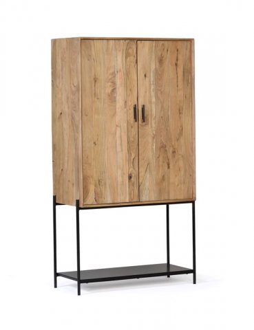 Armoire 2 portes scandinave bois massif d'acacia NICK