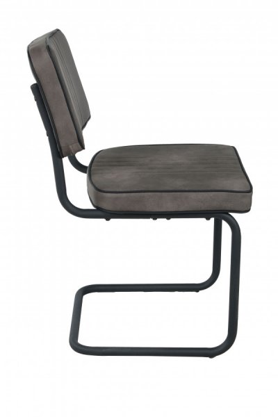Chaise design vintage gris pied trapèze MARTY