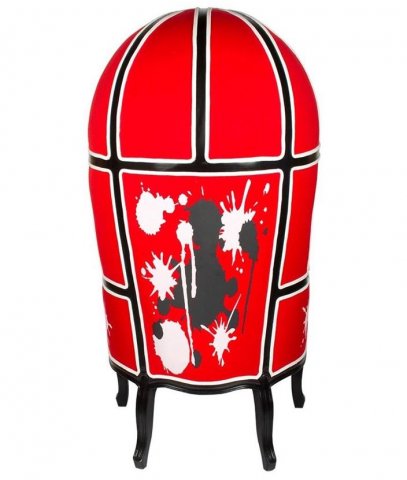Fauteuil carrosse rouge design COLORFULL