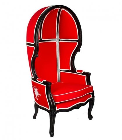 Fauteuil carrosse rouge design COLORFULL