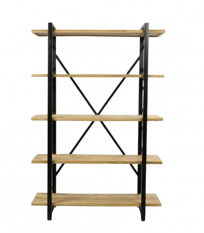 Etagère industrielle bois et métal 5 niveaux 180cm LEANE