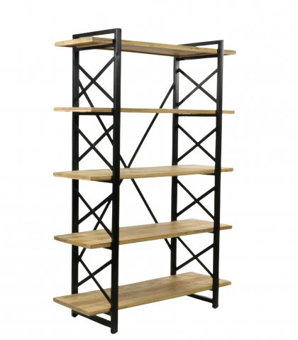 Etagère industrielle bois et métal 5 niveaux 180cm LEANE