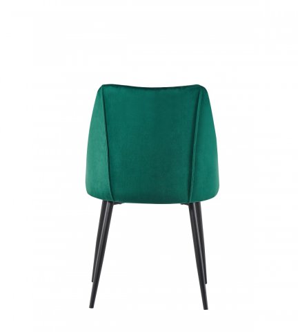 Lot de 2 chaises design velours vert QUARTZ