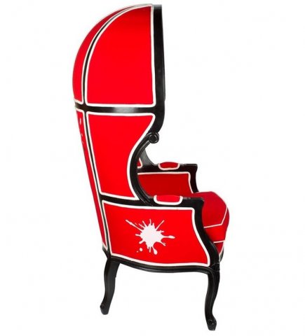 Fauteuil carrosse rouge design COLORFULL