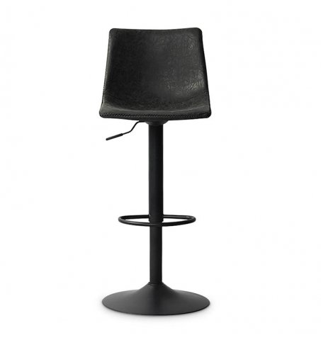 Lot de 2 chaises de bar industrielle réglable noire ORLANDO