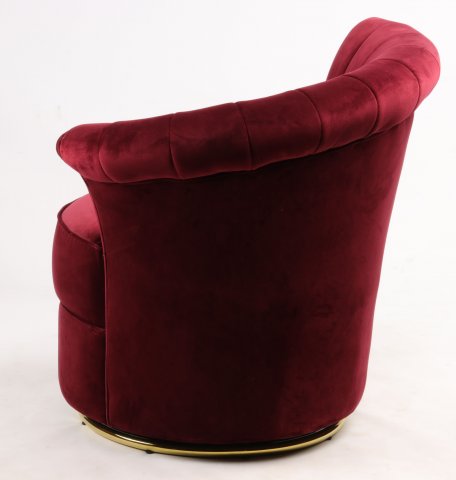 Fauteuil velours rouge FLORA