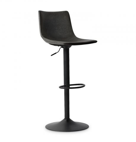 Lot de 2 chaises de bar industrielle réglable noire ORLANDO