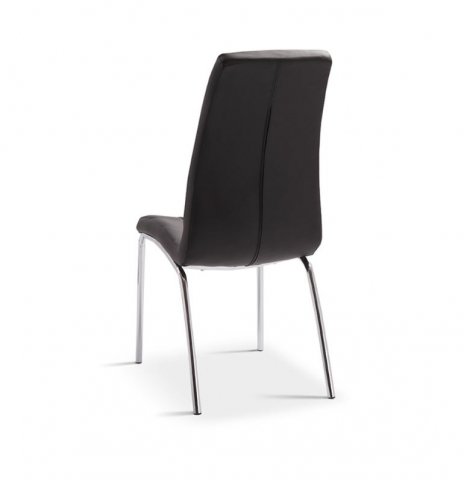 Lot de 2 chaises capitonnées noires moderne VEDETTE