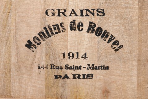Bar en bois massif manguier industriel 180cm CUBA