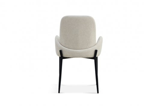 Lot de 2 chaises design tissu beige VALENTINE