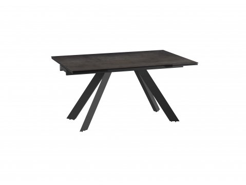 Table à manger céramique extensible effet acier rouillé ONTARIO