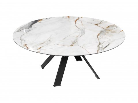 Table ronde céramique avec rallonge 190cm JULIE