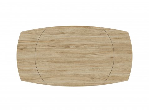 Table céramique avec allonges effet bois chêne clair KHEOPS