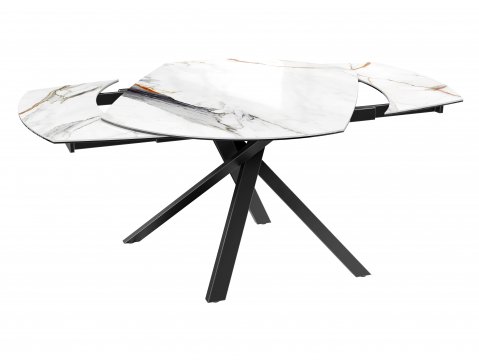 Table extensible céramique marbre blanc KHEOPS