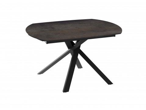 Table céramique extensible effet acier rouillé KHEOPS