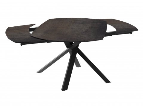 Table céramique extensible effet acier rouillé KHEOPS