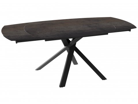 Table céramique extensible effet acier rouillé KHEOPS