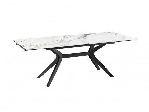 Table à manger extensible céramique marbrée brillante IMPULSION