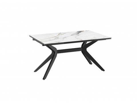 Table à manger extensible céramique marbrée brillante IMPULSION