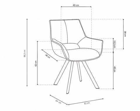 Lot de 2 chaises fauteuils moderne tissu beige AURORE