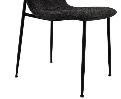 Lot de 2 chaises modernes tissu bouclé gris ASTRID