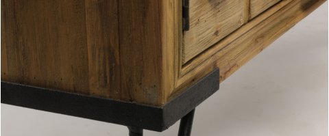 Commode industrielle bois et métal avec 12 tiroirs JOSY