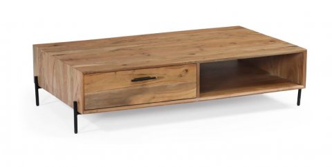 Table basse scandinave bois d'acacia 120cm NICK 