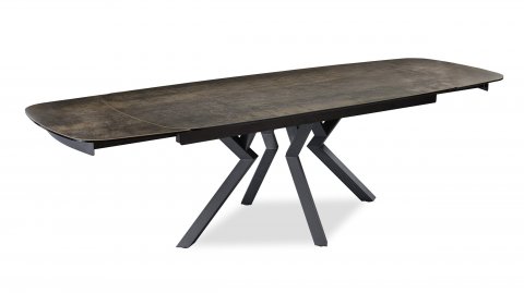 Table extensible forme tonneau coloris fer rouillé ANEMONE