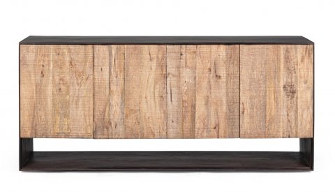 Buffet bois massif contemporain 4 portes HUNTER