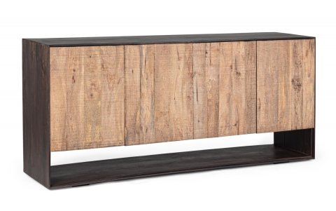 Buffet bois massif contemporain 4 portes HUNTER