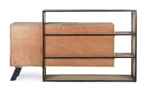 Buffet moderne bois métal béton BRADFORD