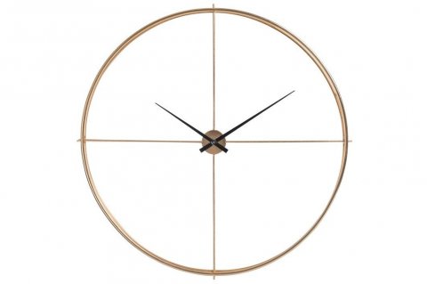 Horloge ronde en métal or GOLD