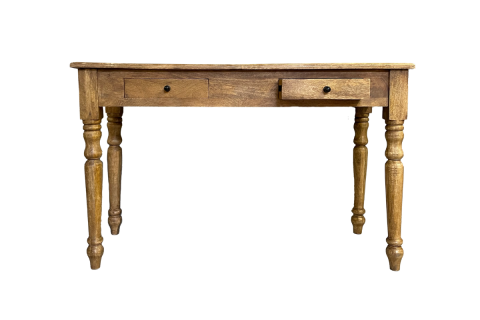 Console bois massif 2 tiroirs 120cm VICTOIRE