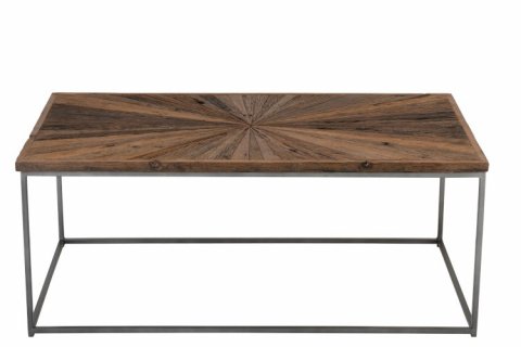 Table basse bois et métal 120cm industriel SHANY