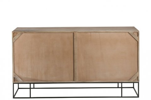 Buffet scandinave bois clair et cannage portes coulissantes GÜSS