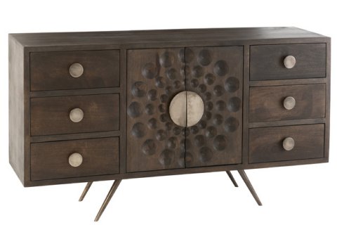 Buffet ethnique bois massif de manguier 150cm TOGO