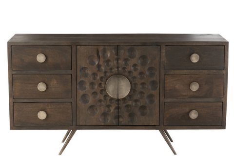 Buffet ethnique bois massif de manguier 150cm TOGO