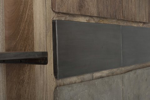 Buffet haut moderne bois métal béton BRADFORD