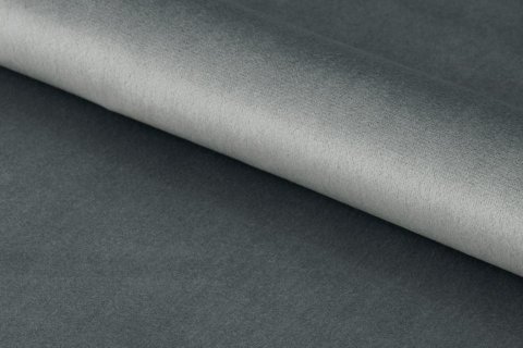 Chaise design en tissu velours gris piétement métal ( Lot de 2) AIKOS