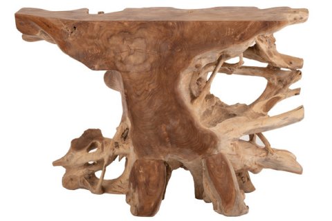 Console racine de teck bois massif 120cm ROOTED
